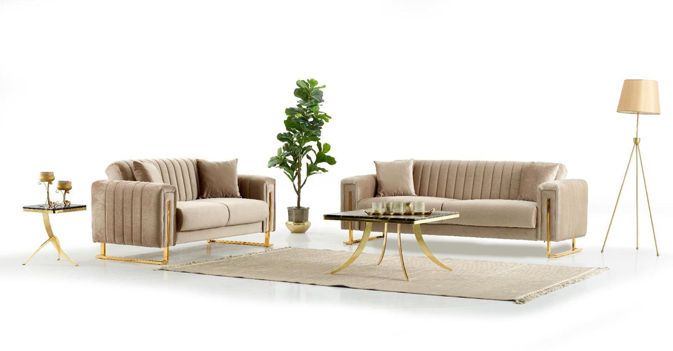 Aurora 3&2 plush velvet sofa bed set