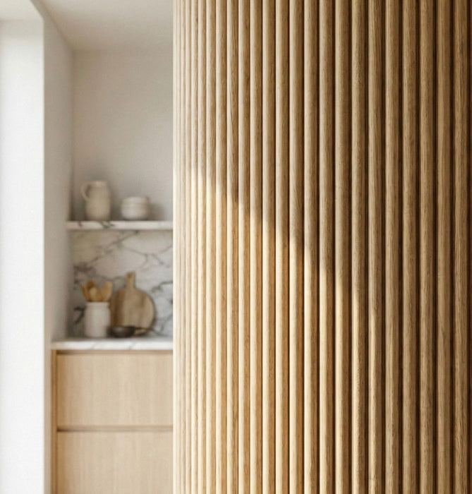 Fluted wooden Premium wall Panels 2400mm x 600mm