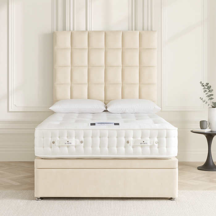 Fortress Premium Luxury 72 Inch Headboard Fabric Ottoman Bed Frame - Various Sizes