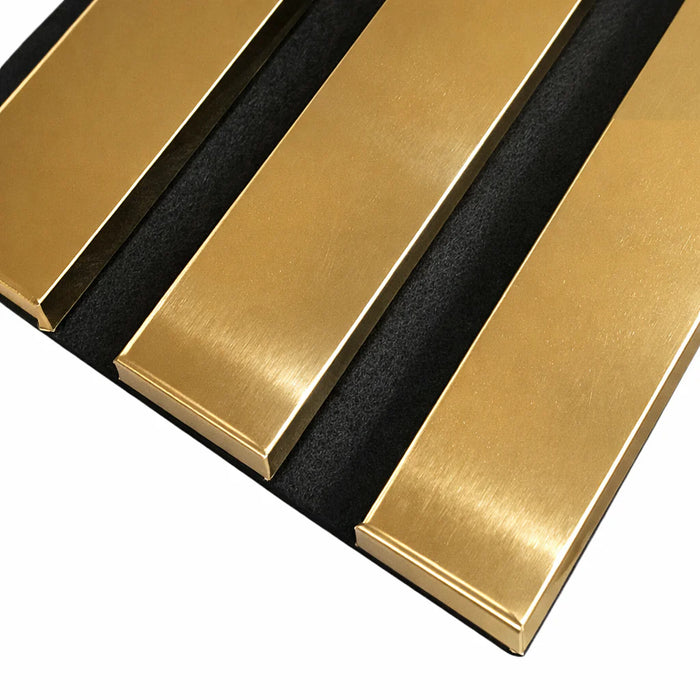 Coloured Acoustic Slatted Wall Panels - 3 sided -