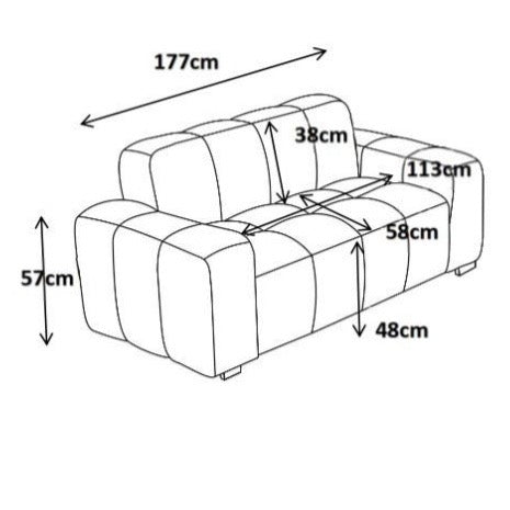 Paris 3 Seater & 2 Seater in fabric