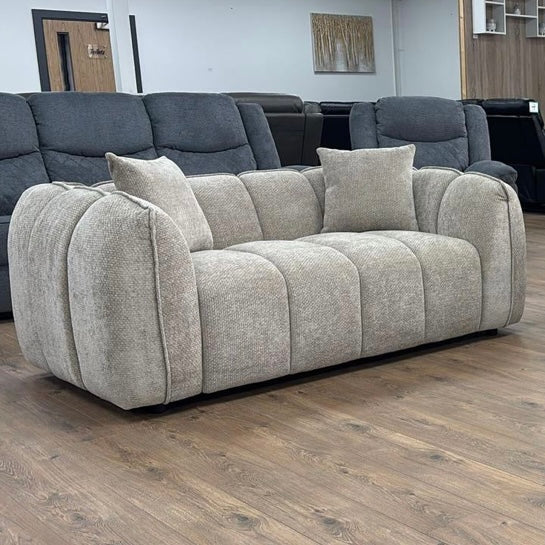 Pumpkin 3 Seater & 2 Seater in oatmeal fabric