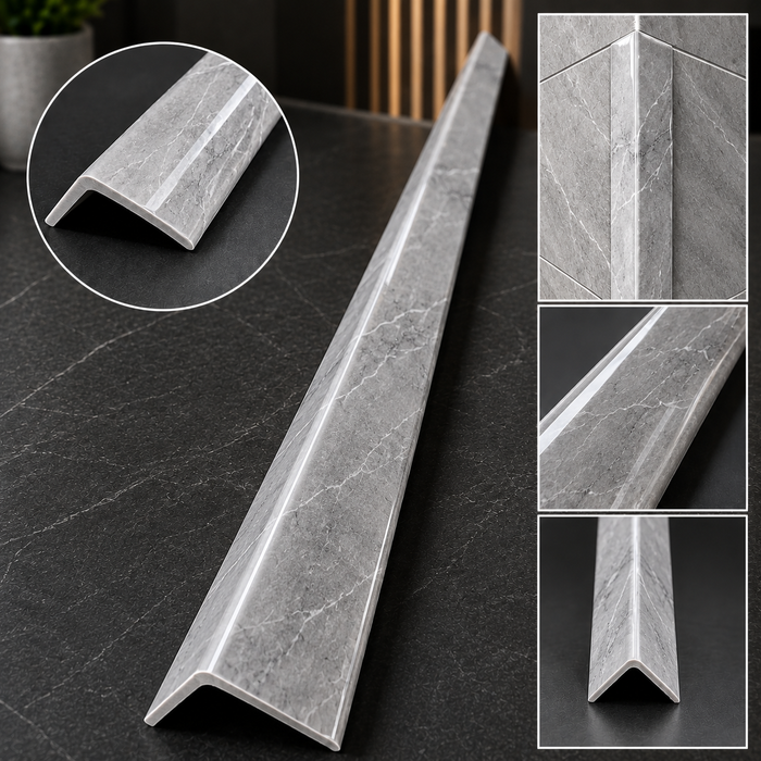 Aquapanl™️Arabscato grey marble External Corner trim 2400mm