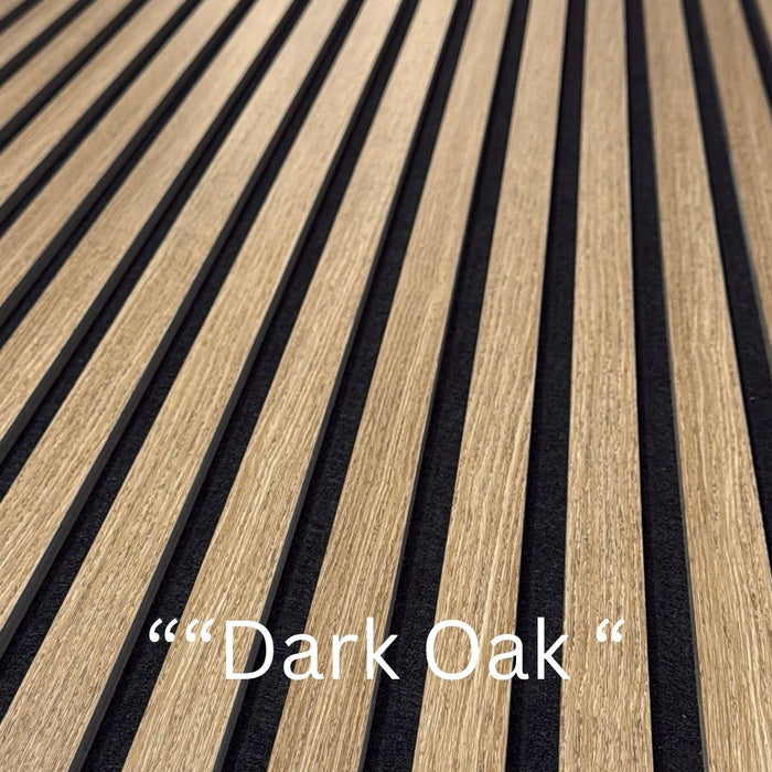 Acoustic Premium slatted wooden felt back wall Panels 2400mm x 600mm