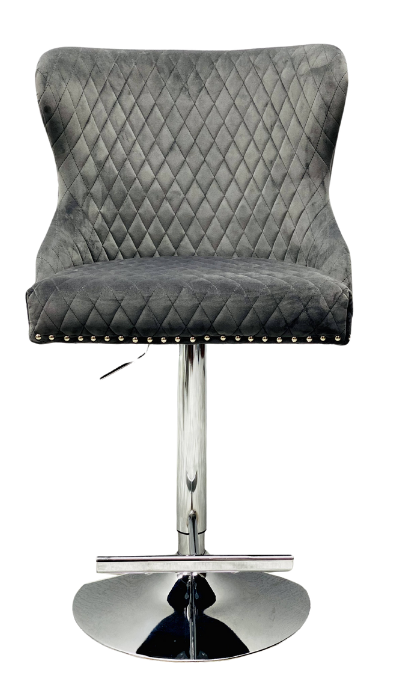 Chelsea Knocker Back Bar Stools In Dark Grey