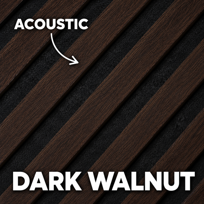 Premium Acoustic Wall Panels – Wooden Slatted Felt Back Panel 2400mm x 600mm x 17mm (1.44m²)