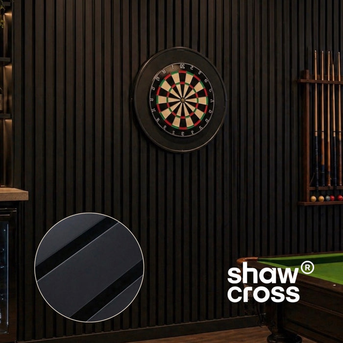 Extra Wide Matte Black 3 sided Felt Acoustic Premium slatted wooden felt back wall Panel 2400mm x 600mm