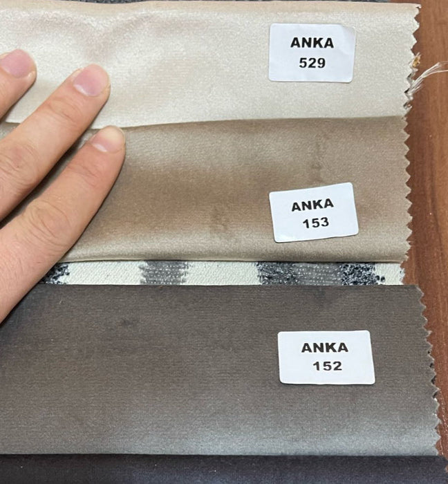 Calcutta 3&2 in mink & gold plush velvet sofa set