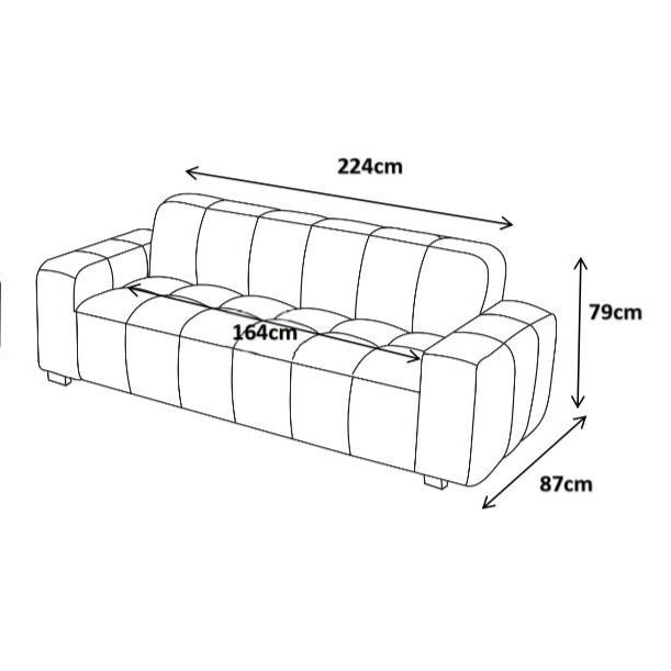 Paris 3 Seater & 2 Seater in fabric