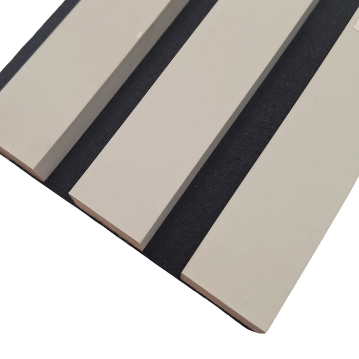 Coloured Acoustic Slatted Wall Panels - 3 sided -