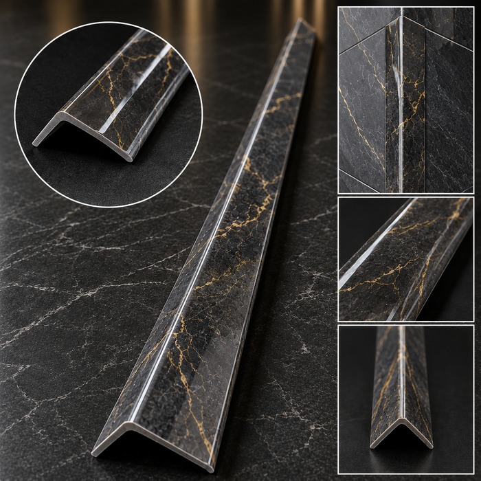 Aquapanl™️Black & Gold External Corner trim 2400mm