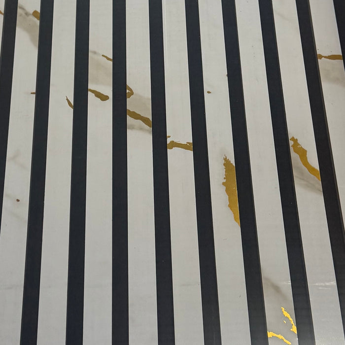 Acoustic White & Gold marble Premium wooden wall Panel 2400mm x 600mm