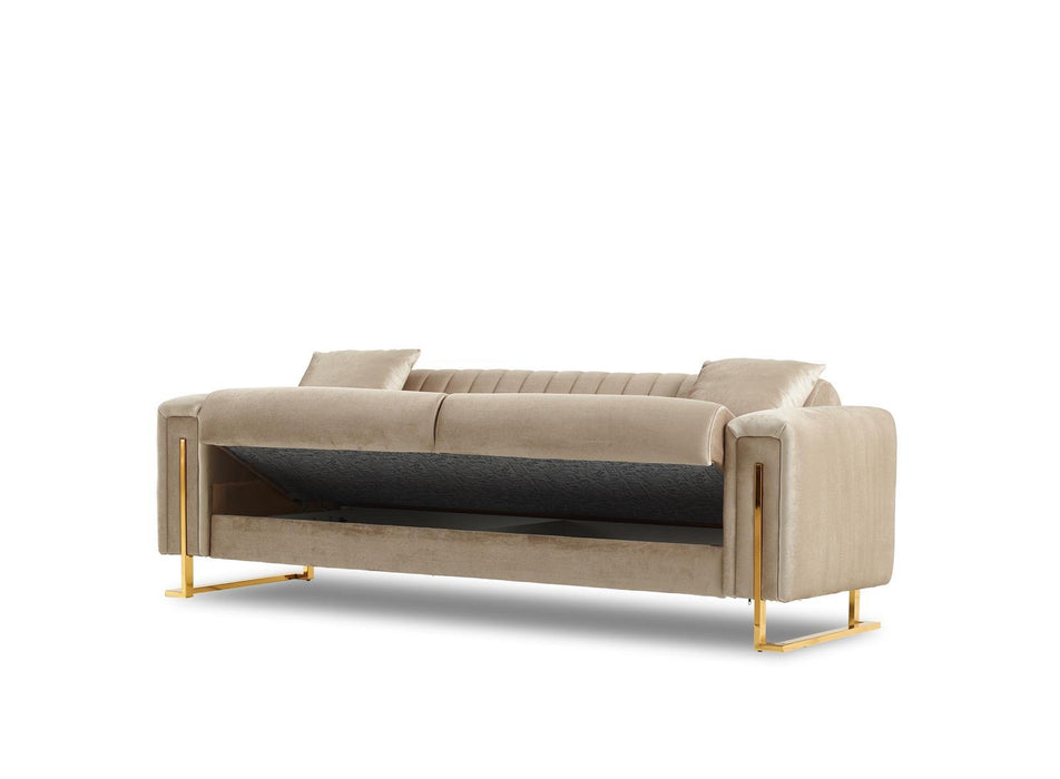 Aurora 3&2 plush velvet sofa bed set