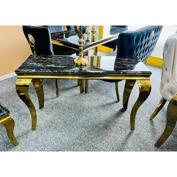 Gold marble console online table