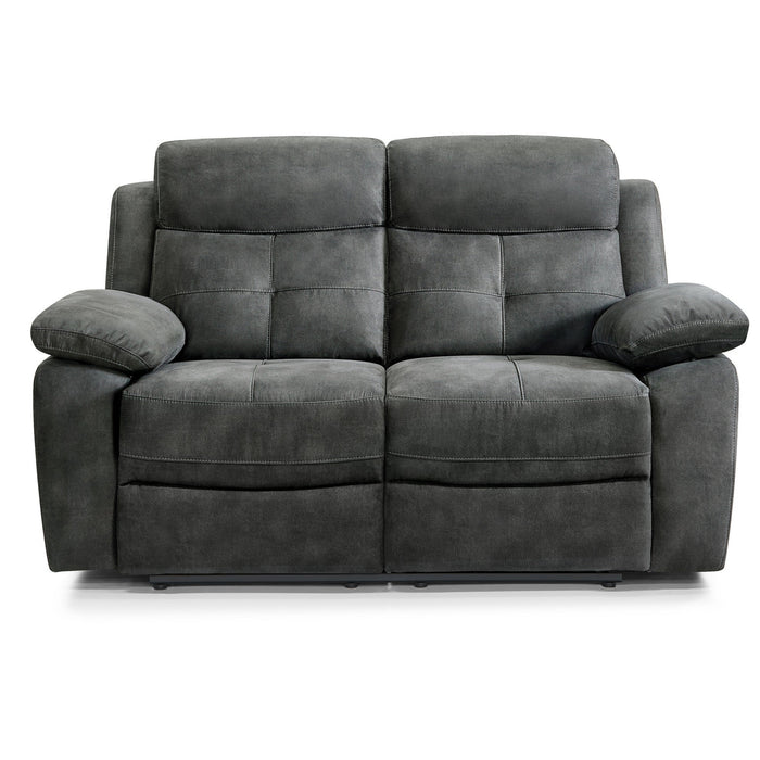 Conan Grey Fabric 2 Seater Manual Recliner Sofa