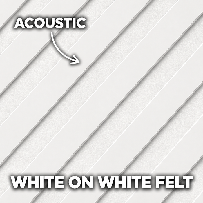 Premium Acoustic Wall Panels – Wooden Slatted Felt Back Panel 2400mm x 600mm x 17mm (1.44m²)