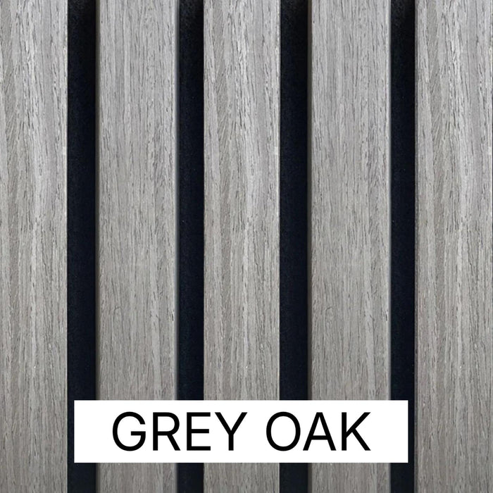 Premium Acoustic Wall Panels – Wooden Slatted Felt Back Panel 2400mm x 600mm (1.44m²)