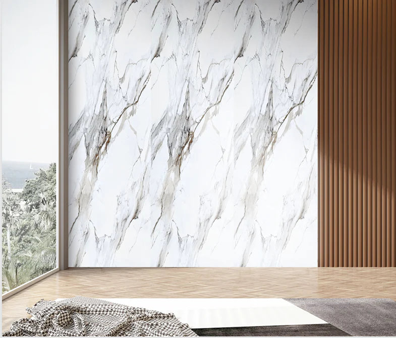 Aquapanl PVC white & Gold marble waterproof 2400mm x 600mm bathroom or kitchen panel
