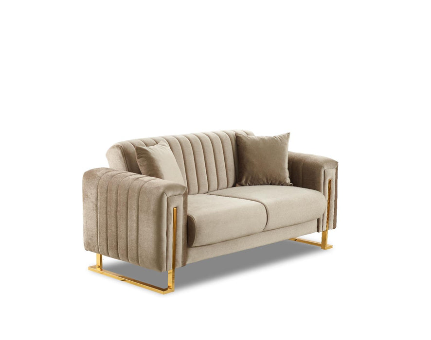 Aurora 3&2 plush velvet sofa bed set