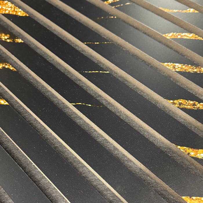 Black & Gold Designer Acoustic Premium wooden wall Panel 2400mm x 600mm x 23mm