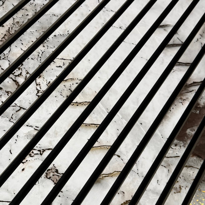 White & Gold Designer Acoustic Premium wooden wall Panel 2400mm x 600mm x 23mm