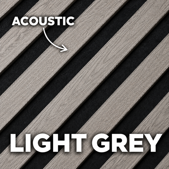 Premium Acoustic Wall Panels – Wooden Slatted Felt Back Panel 2400mm x 600mm x 17mm (1.44m²)