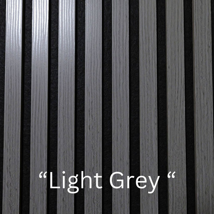 Acoustic Premium slatted wooden felt back wall Panels 2400mm x 600mm