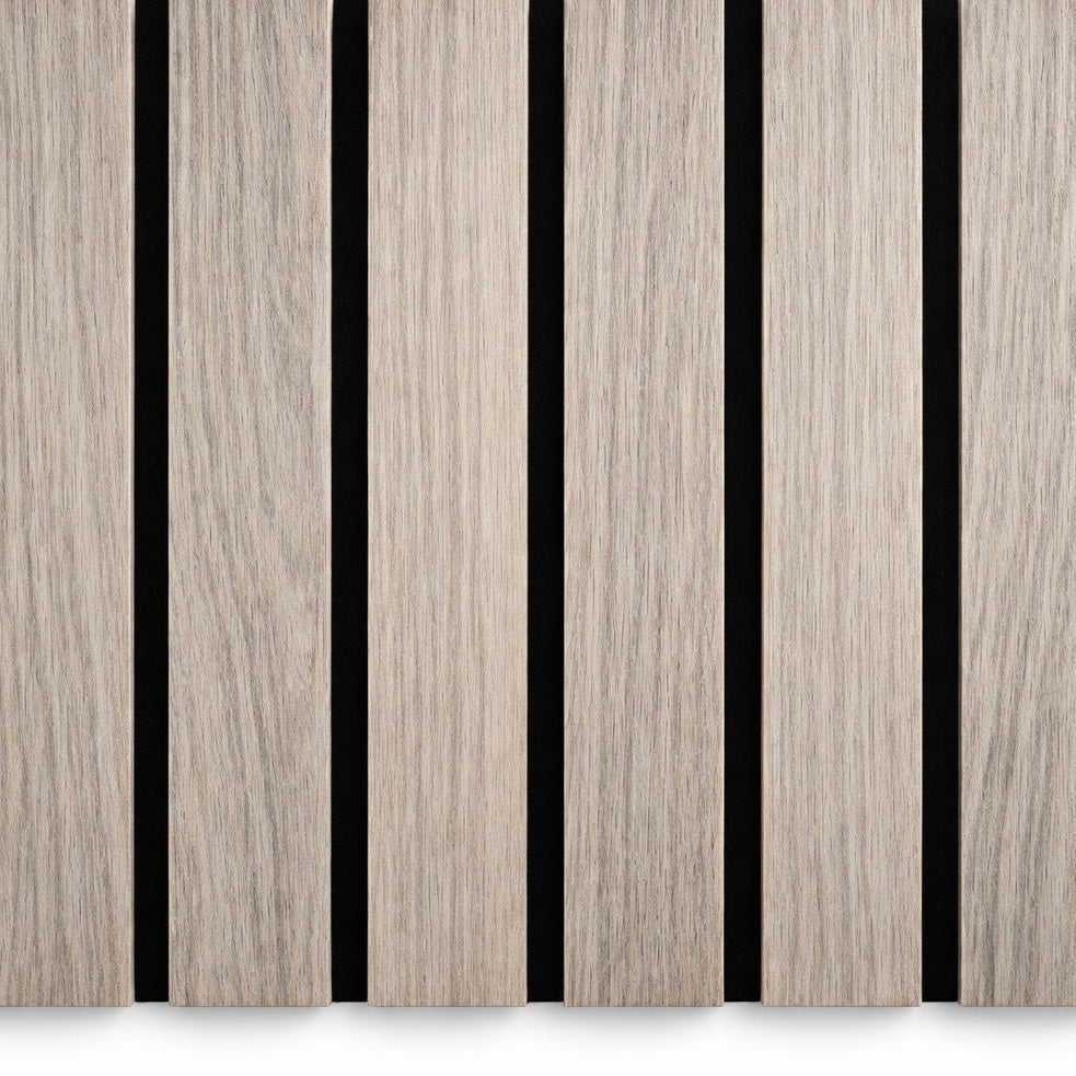 Wide Slat Grey Acoustic Premium slatted wooden felt back wall Panels 2