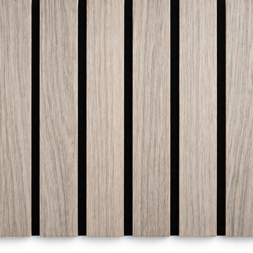 Wide Slat Grey Acoustic Premium slatted wooden felt back wall Panels 2