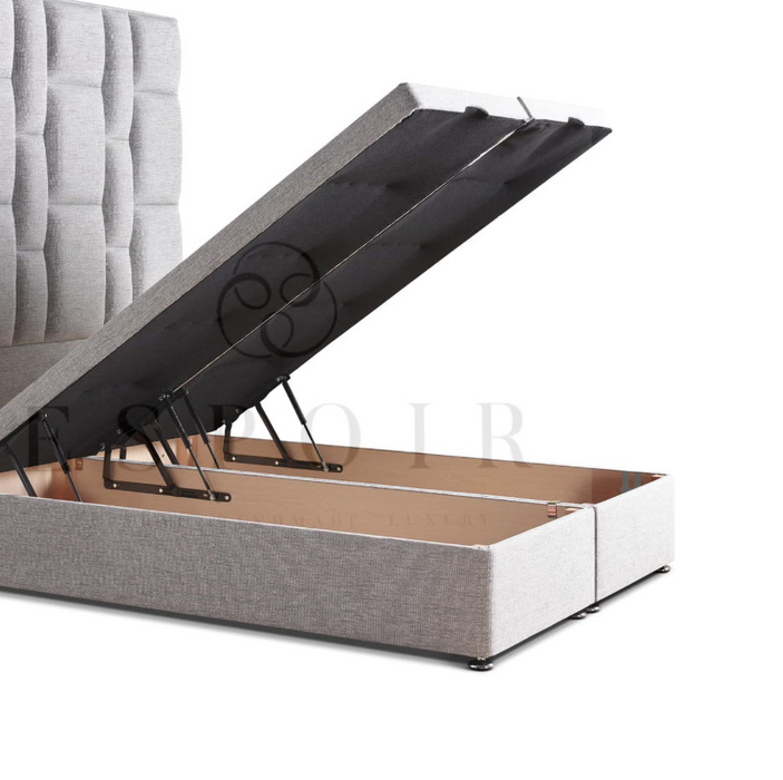 Fortress Premium Luxury 72 Inch Headboard Fabric Ottoman Bed Frame - Various Sizes