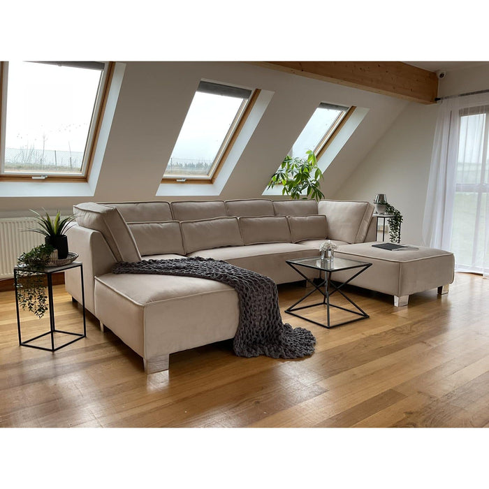 Solis Luxury U shape corner sofa -Various Fabric Choice