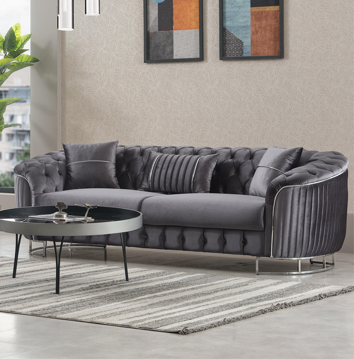 Luxury Calcutta 2&2 in plush velvet sofa set