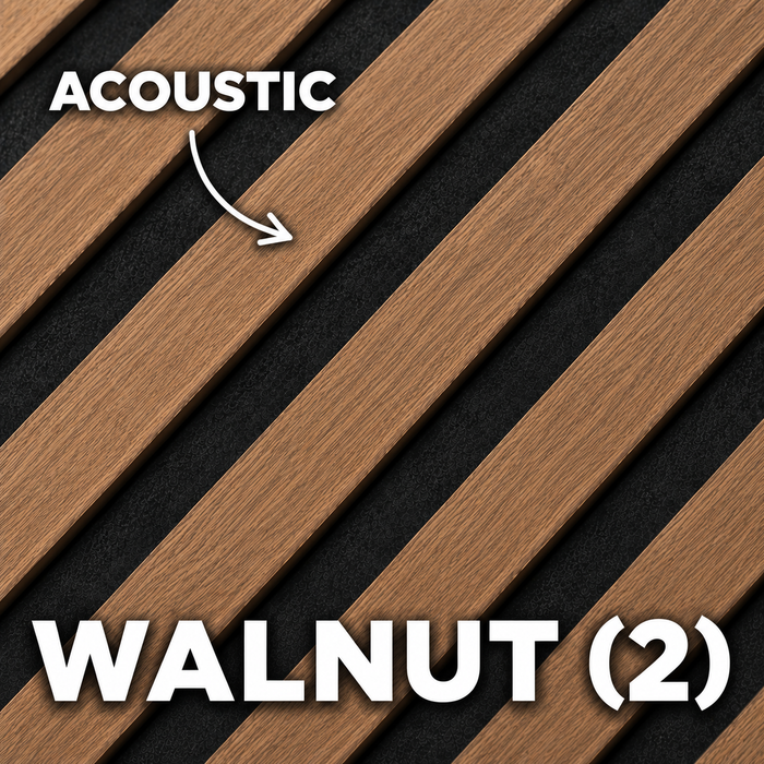 Premium Acoustic Wall Panels – Wooden Slatted Felt Back Panel 2400mm x 600mm x 17mm (1.44m²)