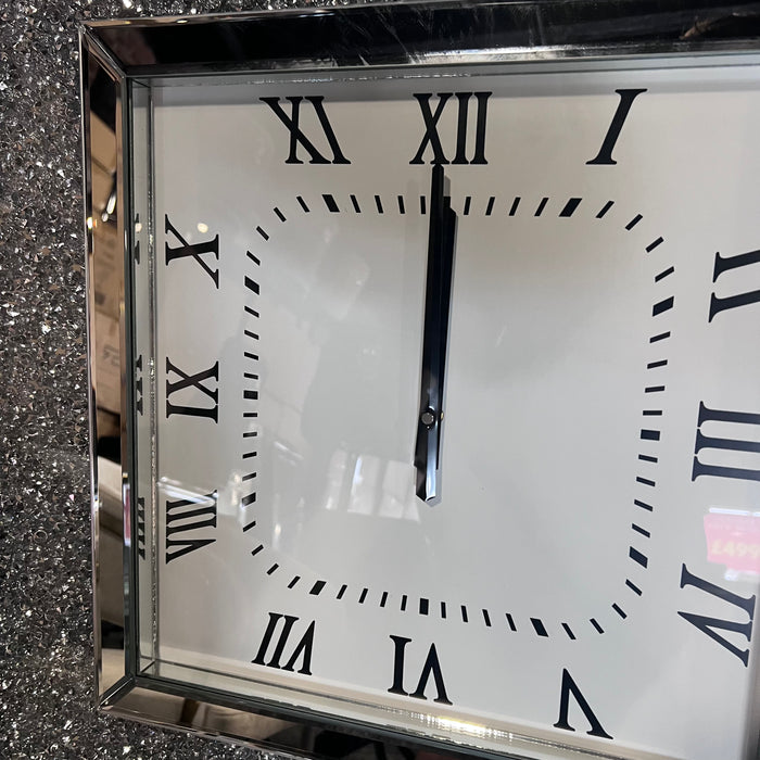 Extra large clock Mirrored with Diamonds 70cm x 70cm