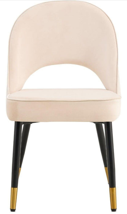Pair of Estonia Fabric Cream dining chairs
