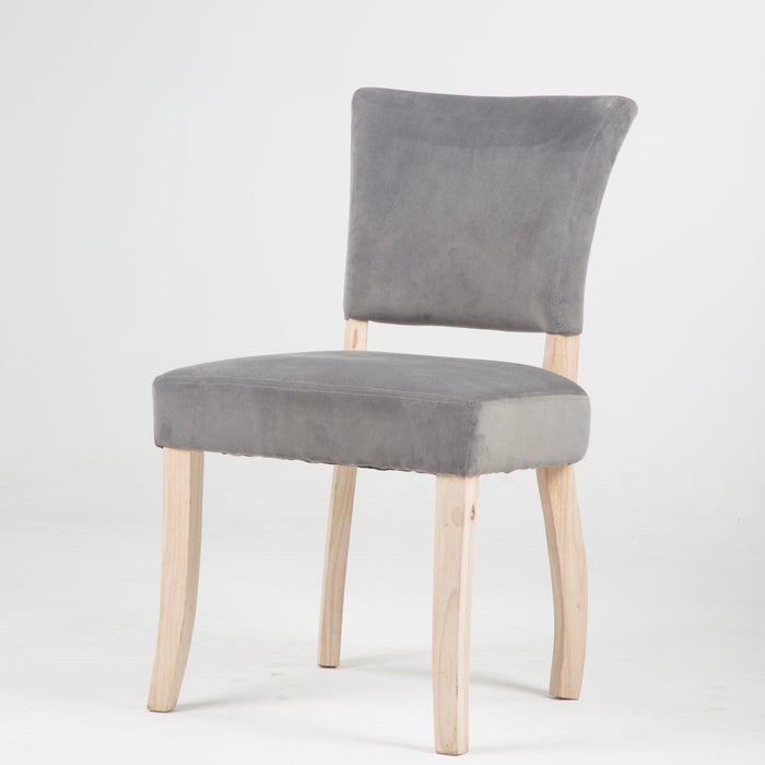 Promo Mimi light grey fabric dining chair