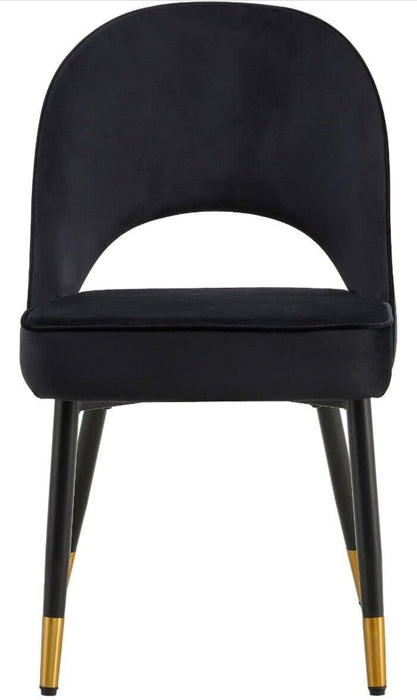 Pair of Estonia Fabric Black dining chairs