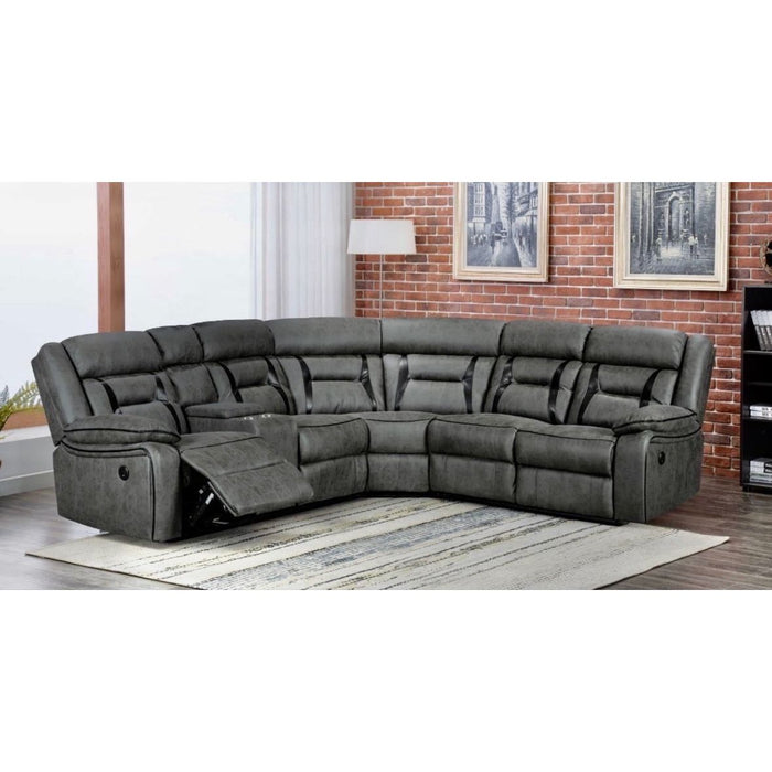 Nevada Fabric Electric Recliner Corner Sofa with Cup holders