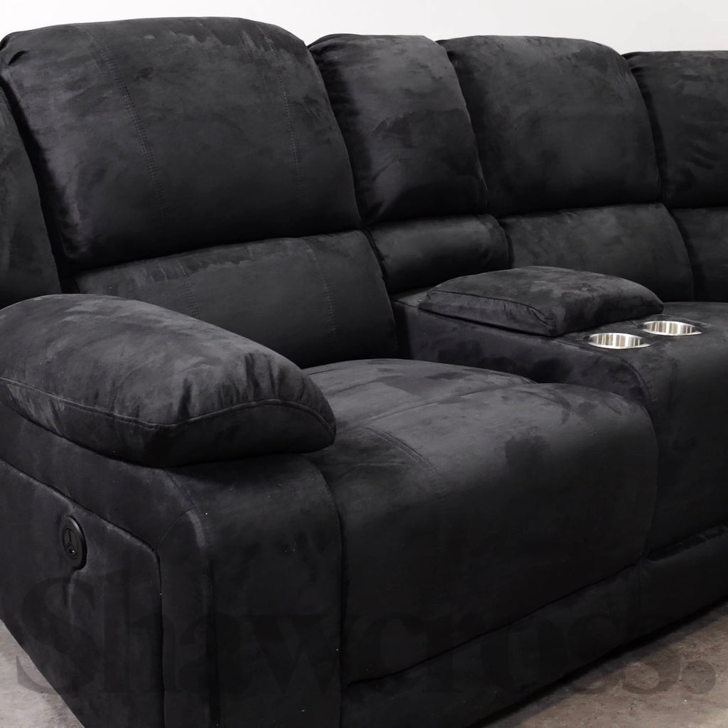 Viola Fabric Electric Recliner Corner Sofa