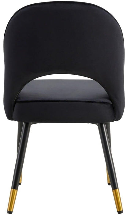 Pair of Estonia Fabric Black dining chairs