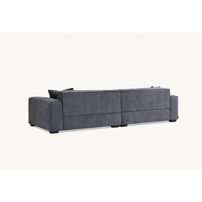 Dakota 4 Seater Boucle Sofa with Footstool  in Charcoal
