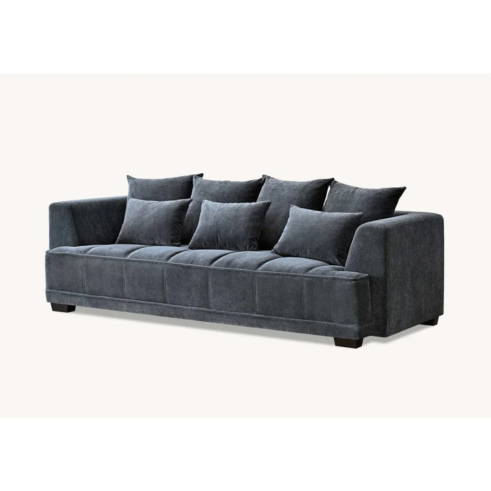Gramercy 3 Seater Sofa in Steel Velvet