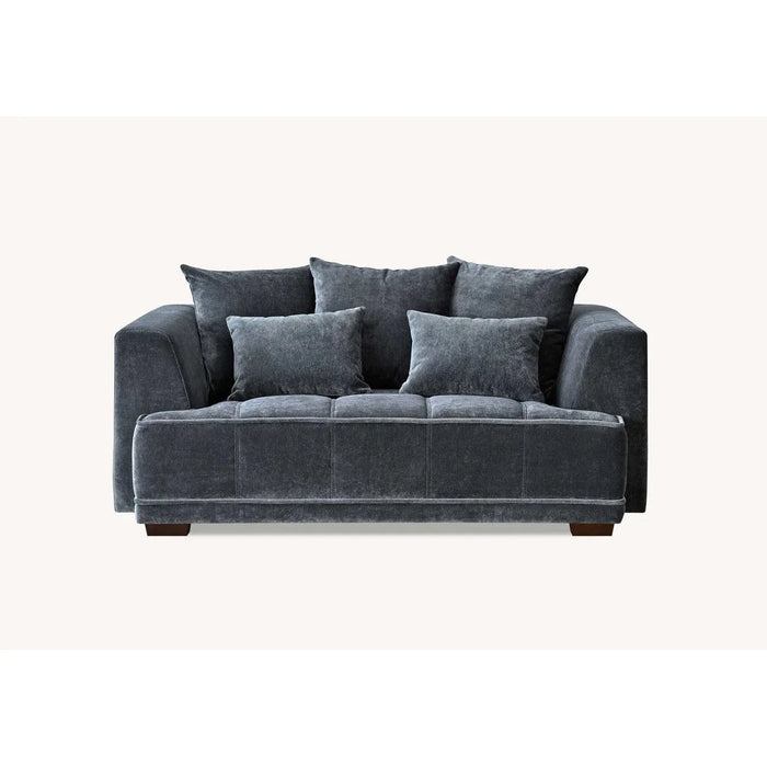 Gramercy 2 Seater Sofa in Steel Velvet