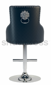Bentley Black leather Quilted Knocker Bar Stool
