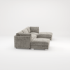 Bishop U Shape Scatter back Corner Sofa Set In Truffle Or Platinum Grey Fabric