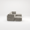 Bishop U Shape Scatter back Corner Sofa Set In Truffle Or Platinum Grey Fabric