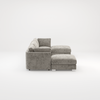 Bishop U Shape Scatter back Corner Sofa Set In Truffle Or Platinum Grey Fabric