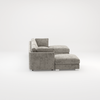 Bishop U Shape Scatter back Corner Sofa Set In Truffle Or Platinum Grey Fabric