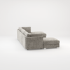 Bishop U Shape Scatter back Corner Sofa Set In Truffle Or Platinum Grey Fabric