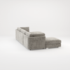 Bishop U Shape Scatter back Corner Sofa Set In Truffle Or Platinum Grey Fabric